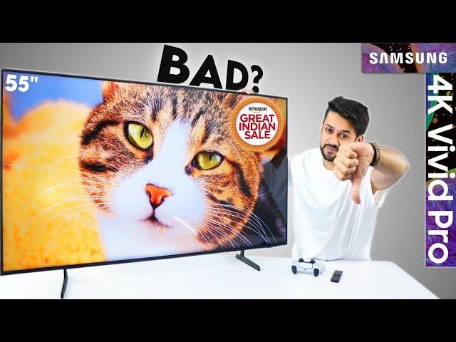 SAMSUNG Crystal 4K Vivid Pro TV Review | Got in AMAZON SALE  | Vividly BAD Experience?