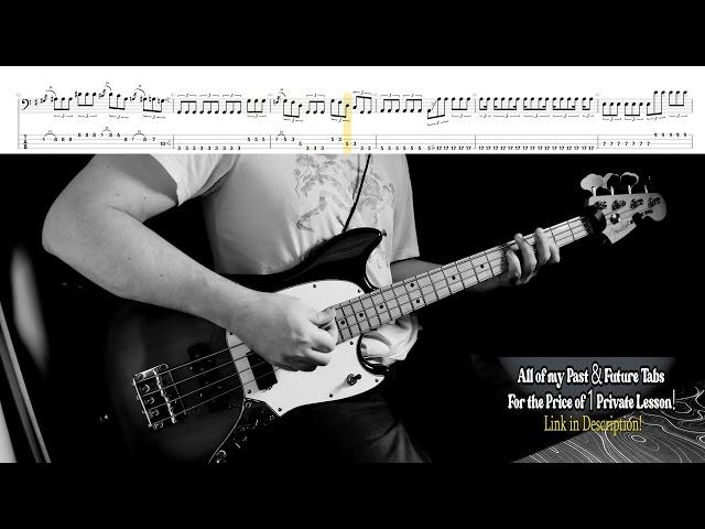 Astronomy Domine-Pink Floyd (Live, Pulse) Bass Cover With Animated Tabs