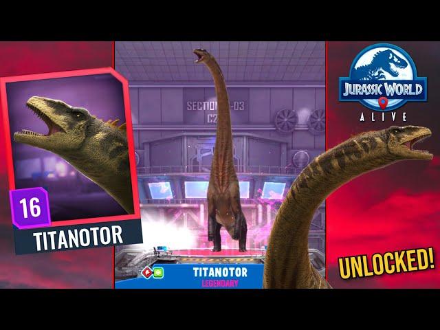 Titanotor UNLOCKED! New Legendary Sauropod | Jurassic World Alive