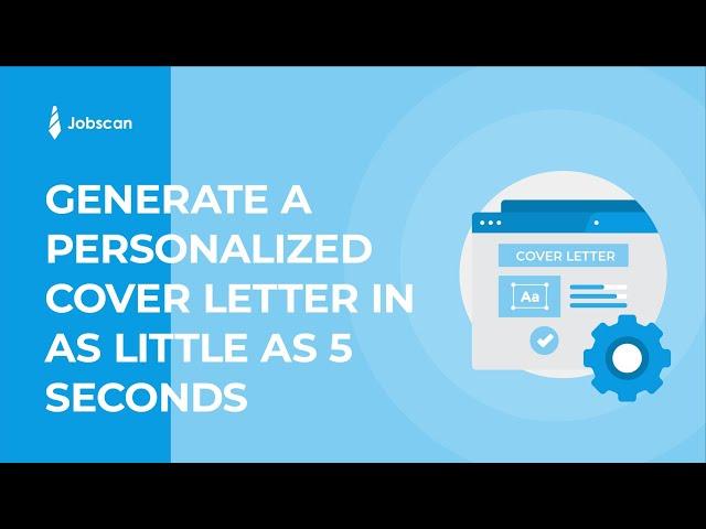 AI-Powered Cover Letter Generator | Jobscan