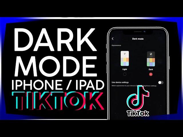 How to Enable Dark Mode on Tiktok iOS App Iphone iPad 2021 #darkmode