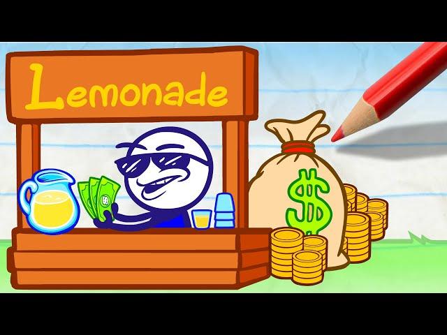 Pencilmate & Pencilmiss  ICE CREAM CANDY & LEMONADE Compilation  Sweet Cartoons 2020