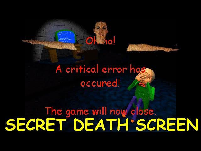 Secret death screen - Baldi's Basics Classic Remastered