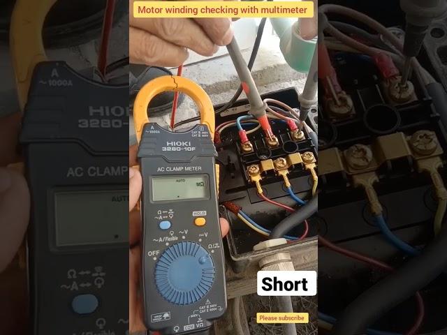 Using a multimeter to check the windings of a motor ..  #SPENDINGELECTRICALTIPS