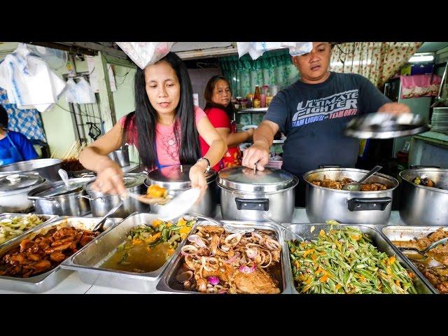 Philippines Street Food - AMAZING Filipino Food at Aling Sosing's Carinderia in Manila!