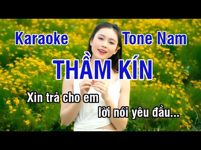 Thầm Kín Karaoke  Nhạc Sống Hay Tone Nam (Mi Trưởng) ► Karaoke Lê Thiết