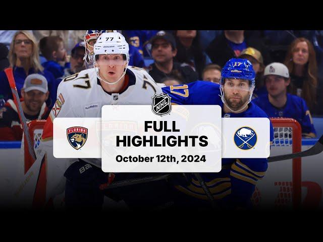 Panthers at Sabres | October 12, 2024 | NHL Full Game Highlights