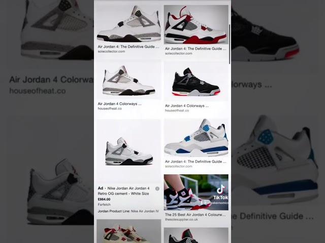 Sneaker history in 60 secs the air jordan 4 #jordans #sneakers #jordan4s