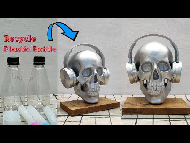 Human Skull || How To Make Human Skull , Recycle Plastic Bottle , Waste Plastic Reuse Idea.