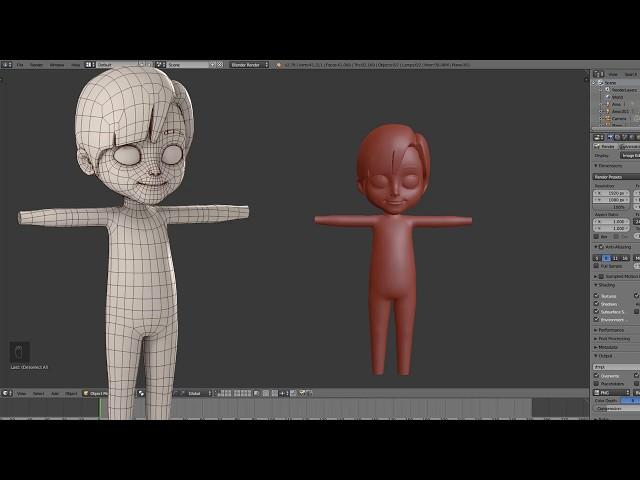 Character Creation Timelapse Part 3 "Body Modeling"