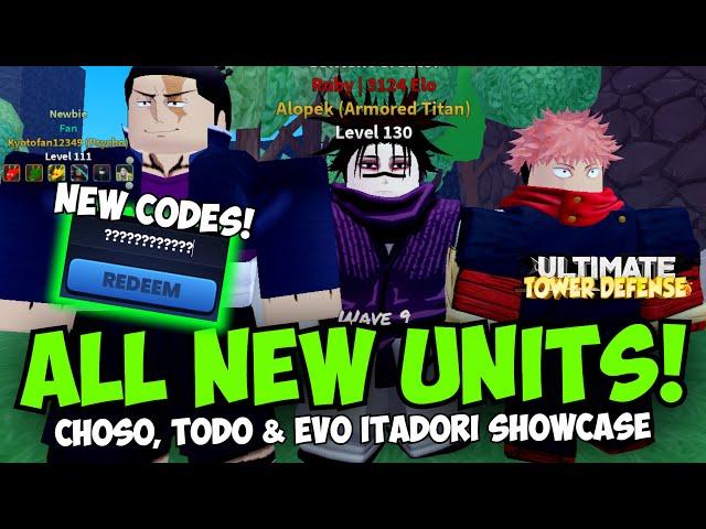 [2 Codes] All New Units Showcase in UTD Update! (Choso, Todo, & Itadori Evo!)