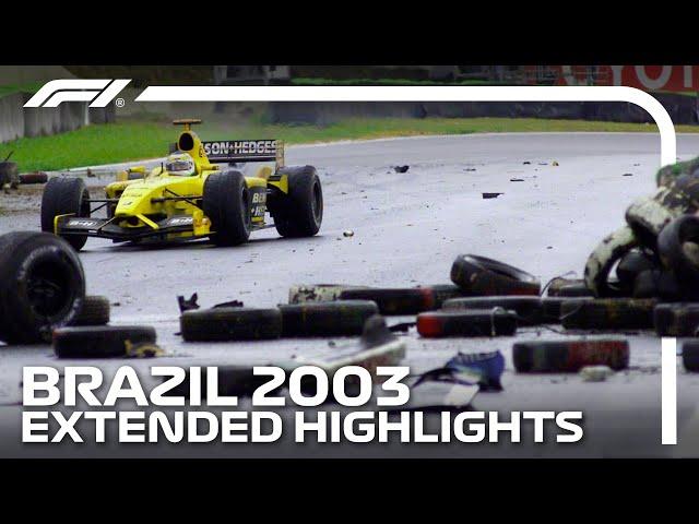 Wet Weather Mayhem In Interlagos! | 2003 Brazilian Grand Prix | Extended Highlights