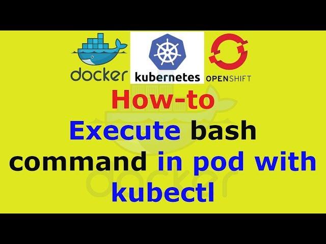 Execute bash command in pod with kubectl