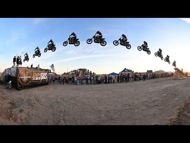 Jumping 130 feet on a 1200cc Sportster