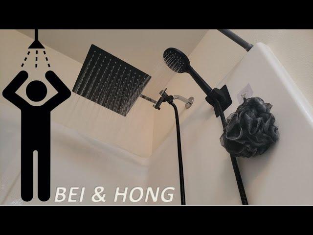 BEI & HONG Rain Shower Head & Handheld Shower Combo | How To Install A Rain Shower Head