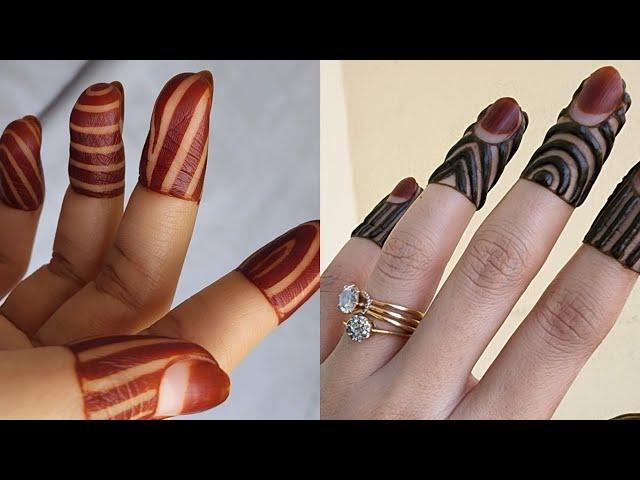 New unique finger cap design | Henna finger details | mehndibyhayat