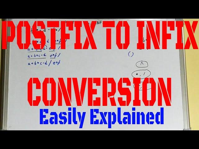 Postfix to Infix without Stack|How to Convert Infix to Postfix without Stack|Postfix to Infix