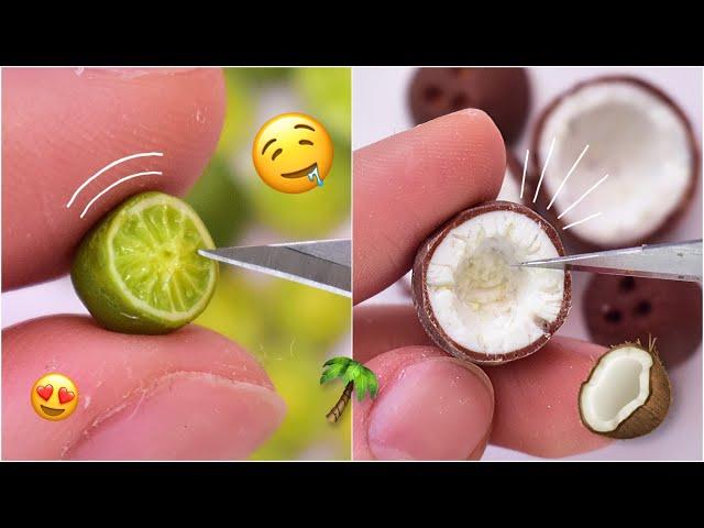 Miniature Art Dollhouse  | Making of Mini Food   | Strawberrypuffcake