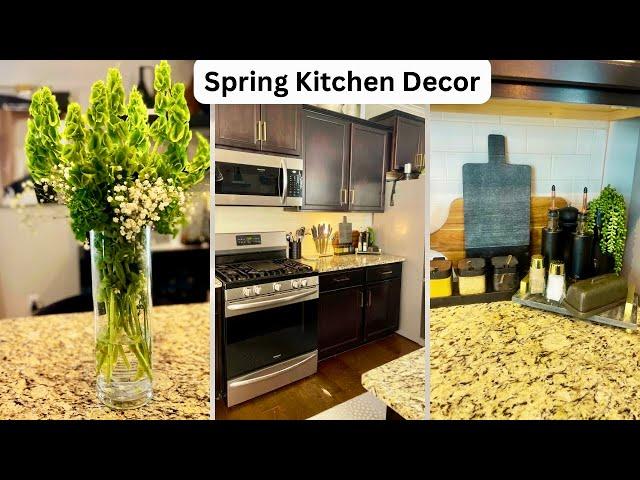 SPRING DECORATE WITH ME | KITCHEN DECOR  #coffeebar #spring2025  #decoratewithme