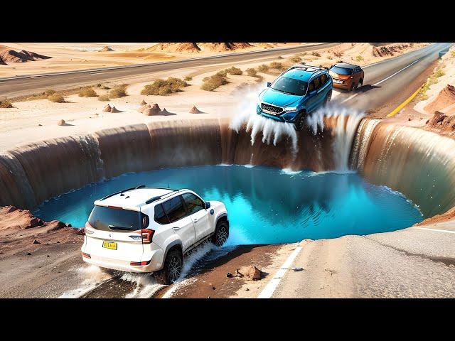 Cars vs Giant Crater | Giant Pit - BeamNG Drive -  ULTIMATE Edition Compilation