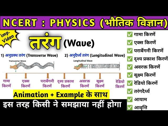 तरंग (wave) | अनुप्रस्थ और अनुदैर्ध्य तरंगों में अंतर |mechanical and electromagnetic waves| Physics