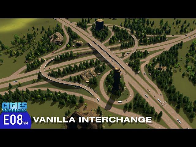 How to build a Vanilla 4-way Interchange for Cities: Skylines in the Fisher Enclave City Episode 8