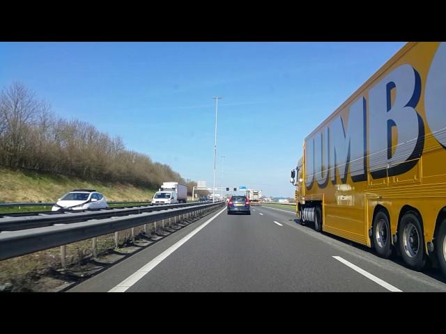 Wegvideo Waalwijk: A59》A27 Knooppunt Hooipolder 》A27 Utrecht 》Keizersveerbrug 》Merwedebrug.