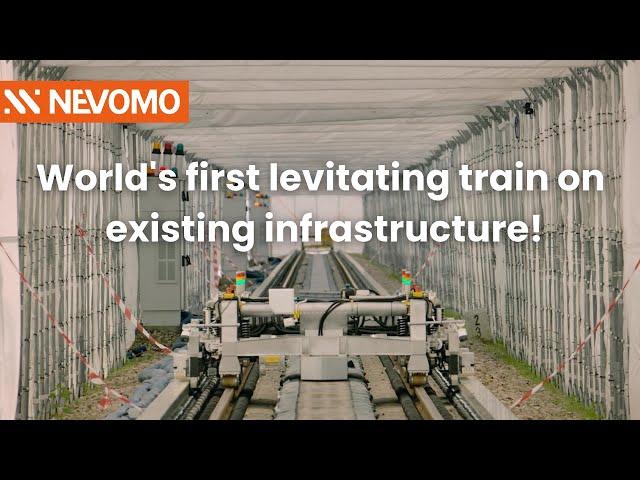 World's first levitating train on existing infrastructure! | MagRail by Nevomo