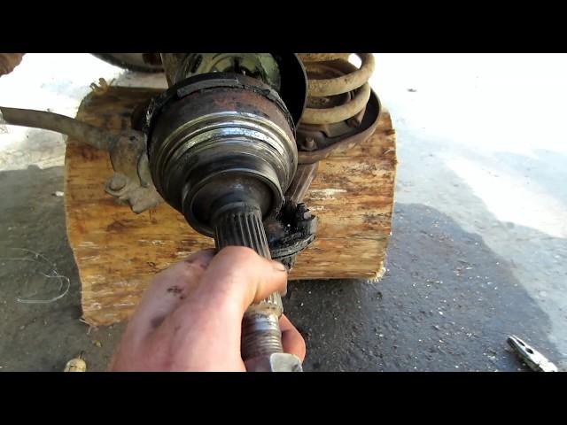 How to quickly remove the outer CV joint without stripper Niva (VAZ-2121). Self-made for cars.