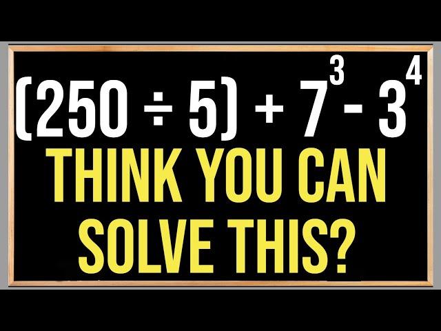 Can You Solve This Math Problem?