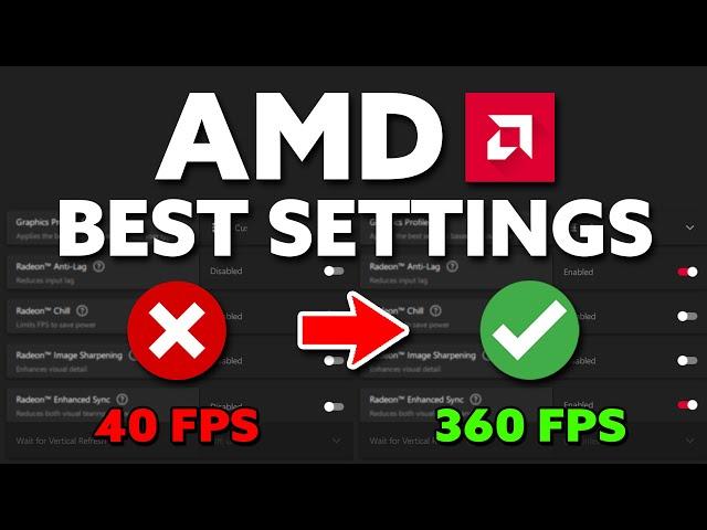 BEST AMD Radeon Settings For GAMING! (FPS BOOST)