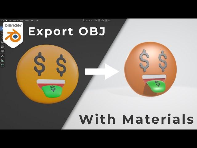 Export OBJ With Materials From Blender