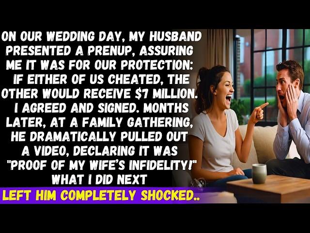 My husband signed a prenup and later tried to use it to cheat me out of my $7M but he got shocked..