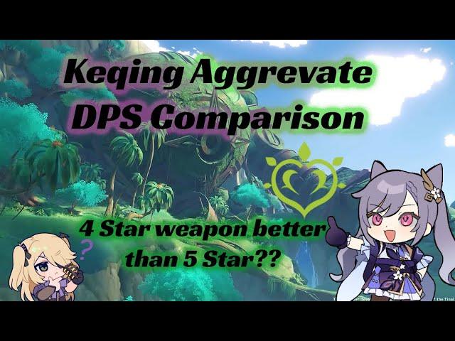 Keqing Aggrevate Damage Analysis | Traveler vs Collei Dendro Support | F2P vs Gacha Weapon