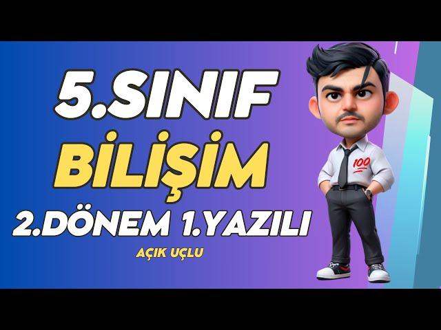 5. Sınıf Bilişim Teknolojileri 2. Dönem 1. Yazılı Soruları ve Çözümü Yeni (%99 Çıkabilir )#2025