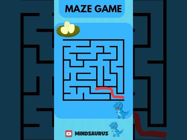 Maze Game Challenge! Can Dino Reach His Eggs  Mindsaurus