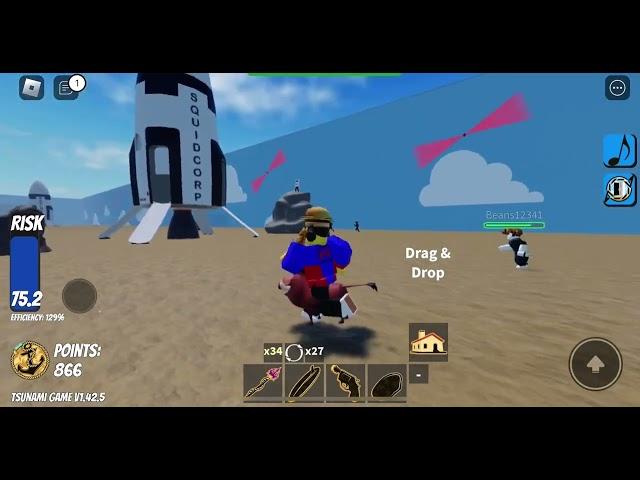 Me Launching A Level 6 and 100 Tsunami In Roblox Tsunami Game!!