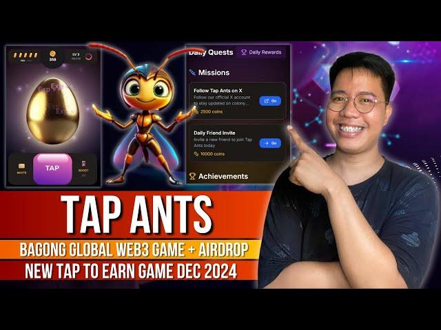 Tap Ants - Bagong Global Airdrop & Marketing Project In Web3 | Tap To Earn Game 2024