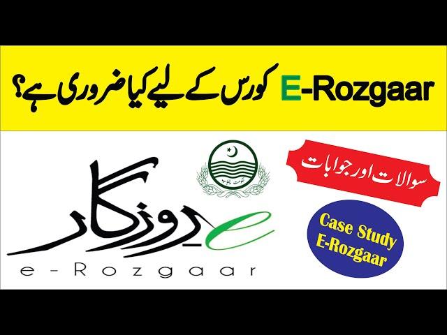 E-Rozgaar Program | E Rozgar Registration 2020 | E Rozgaar Questions