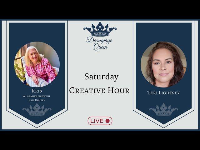 Join Kris of A Creative Life with Kris Hunter & Teri Lightsey this Saturday, October 26th at 3PM EST