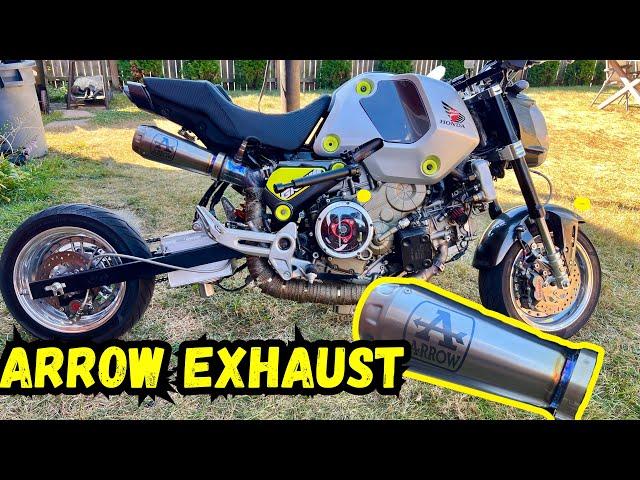 NEW ARROW EXHAUST for my DUCATI 1199cc Panigale Swapped HONDA GROM! + MOTOVLOG EP.1