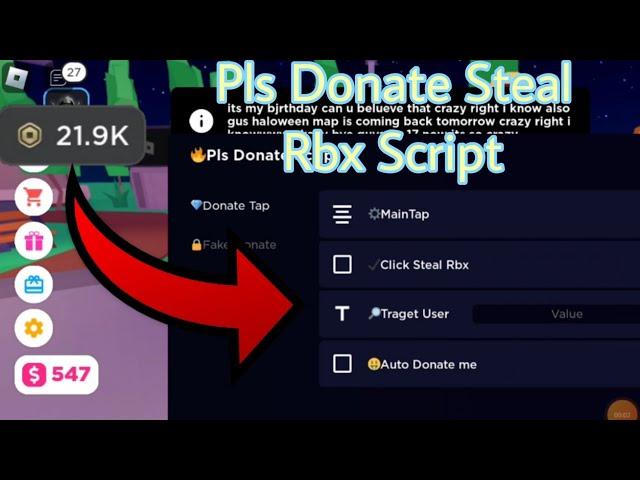 Roblox Pls Donate Script Steal Robux  Easy Robux! And Rich[️Working All Executor]