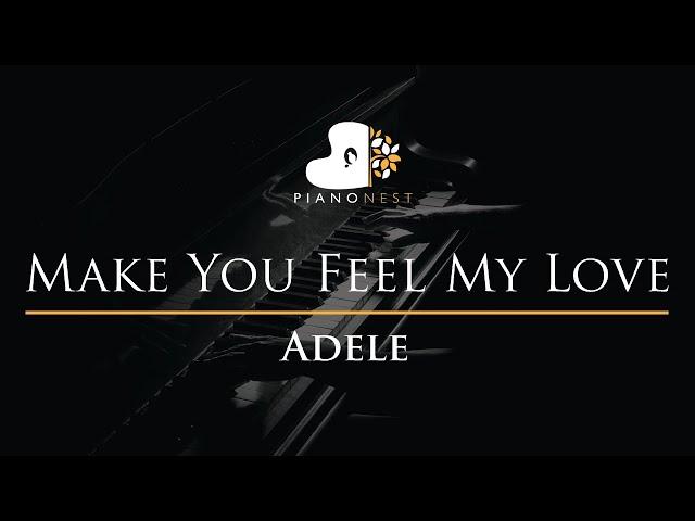 Adele - Make You Feel My Love - Piano Karaoke Instrumental Cover with Lyrics