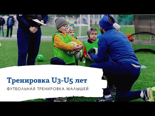 Тренировка детей. Футболисты U 3-5 (3-5 лет).Футбол.