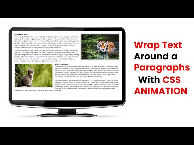 Flowing Text Around An Image | Wrap Text Around an Image | Float Image Text Wrapping Using HTML CSS