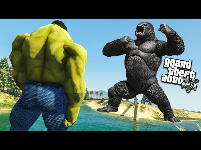 ГТА 5 МОДЫ КИНГ КОНГ VS ХАЛК! #55 ОБЗОР МОДА В GTA 5! ЭКСПЕРИМЕНТЫ В ГТА! ВИДЕО ИГРЫ ГТА 5 С МОДАМИ!