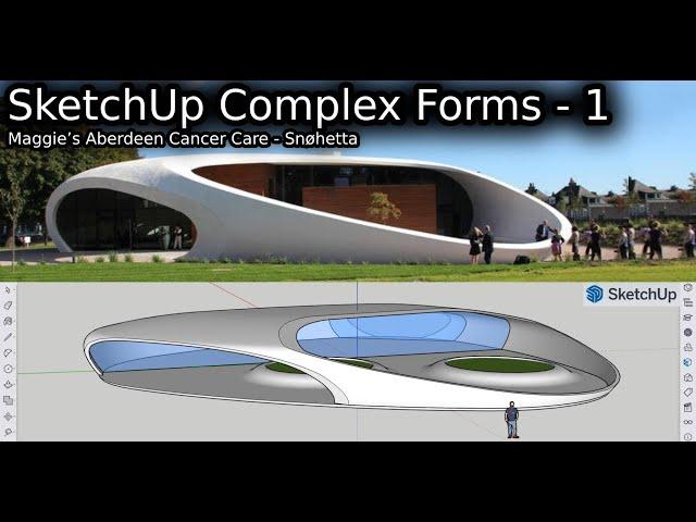 Sketchup Complex forms - 1 - design by Snøhetta