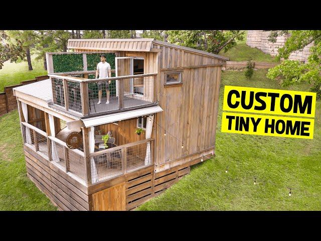 CUSTOM BUILT 200sqft HAND-CRAFTED TINY HOUSE w/ Secret Rooftop Deck!