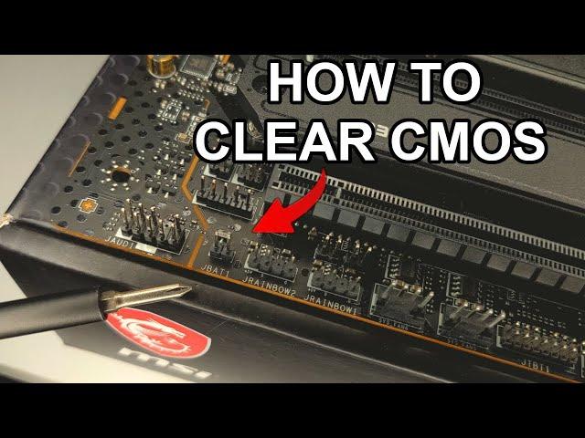 How To Clear Your CMOS - BIOS Reset Tutorial