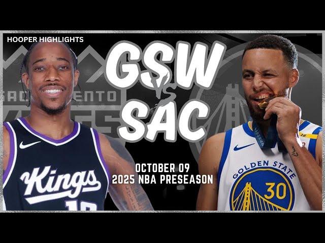 Golden State Warriors vs Sacramento Kings Full Game Highlights | Oct 9 | 2024-25 NBA Preseason